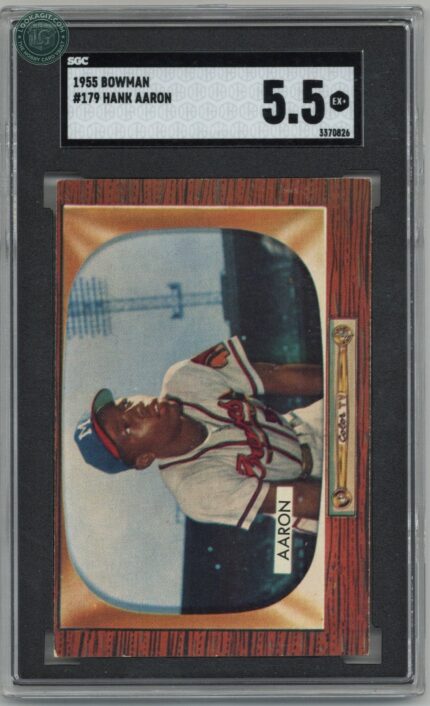 1955 Bowman #179 Hank Aaron SGC 5.5